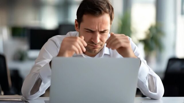 Frustrated Professional Struggling with Work Stress