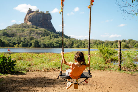 Child Swing Sigiriya, Sri Lanka. Landmark, travel. 