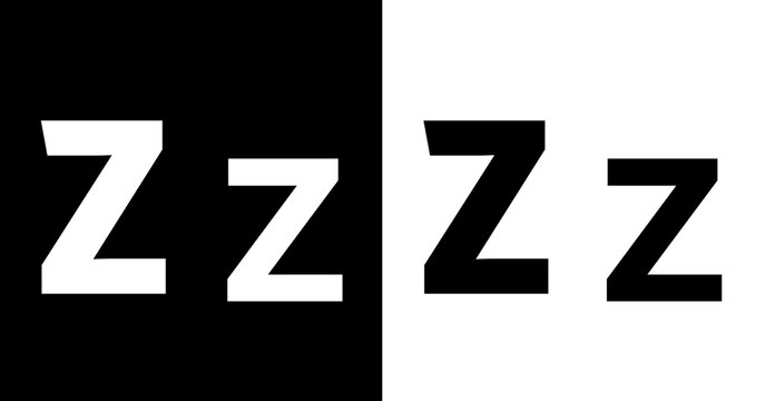 Minimalist Bold Typography Letter Z Sign Symbol Graphic Element