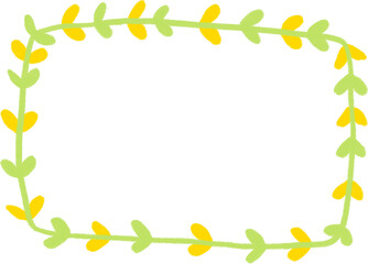 frame of colorful leaves