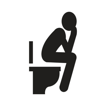 A silhouette illustration of a person in a bathroom is generally a simple pictogram (stick figure) designed to instantly convey the function of a room. These icons are often used for public restroom s