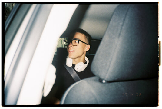 Young Man With Headphones Ride