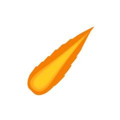 Fototapeta premium Illustration of a fiery meteor. A fiery meteor streaks across the sky. A burning asteroid or meteor streaks with a long fiery tail. Hand-drawn illustration of a fiery meteor. Celestial bodies. Shootin