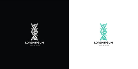 Obraz premium DNA Helix Logo - Science Genetics Medicine Biotech.