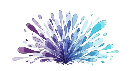 Obraz premium Vibrant purple and blue splash on white background