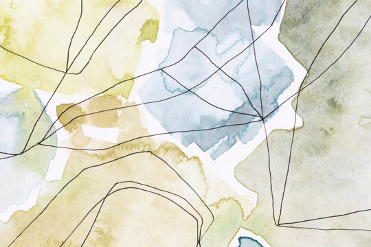 Soft patterns painted background mixed media art