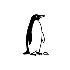 Obraz premium penguin standing antarctic wildlife vector