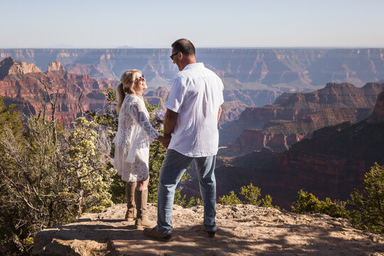 Cute Senior Couple with Sprawling Background