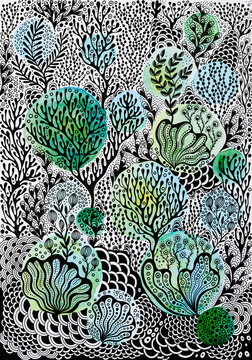 Watercolor Sea Pattern