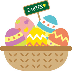Fototapeta premium 부활절 계란 바구니