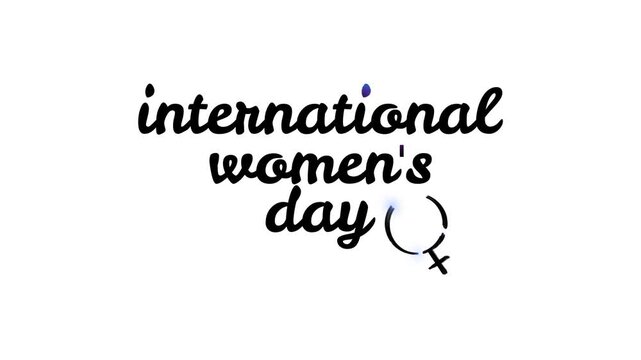 International Women's Day, 8 march typography text animation global women rights and power movement