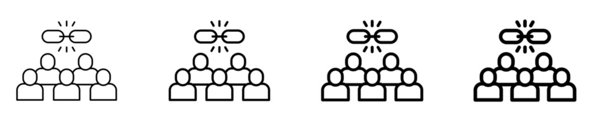 Trust Group Icon Set Different Style Collection
