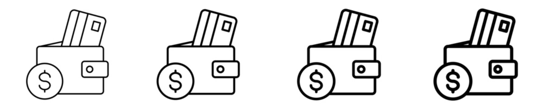 Affordable Credit Icon Set Different Style Collection

