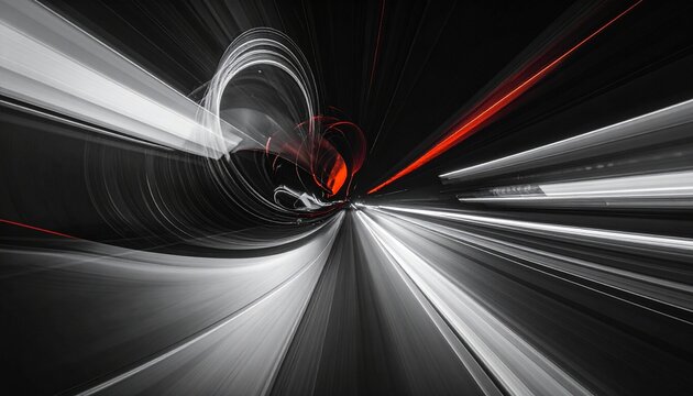 A speeding tunnel evoking all the feels with dynamic motion, light, speed, energy, and technology