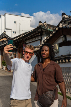 Tourists Capturing Travel Memory In Seoul
