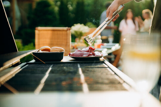 Meat on the grill
