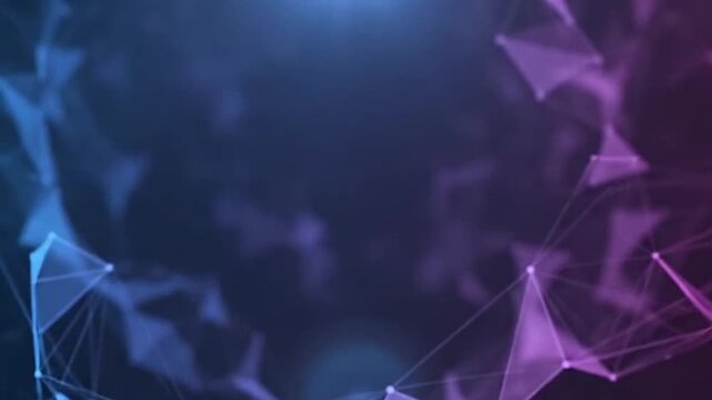Dynamic abstract digital network background with interconnected dots and lines.