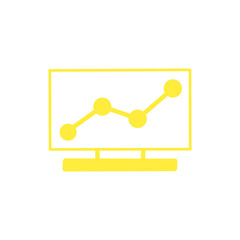 [Data Analytics Icons &ndash; Charts & Monitoring] Monitor Chart Display Icon / モニターチャート表示アイコン