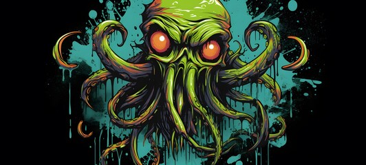 Kraken Goblin Vector Illustrationshirt Design