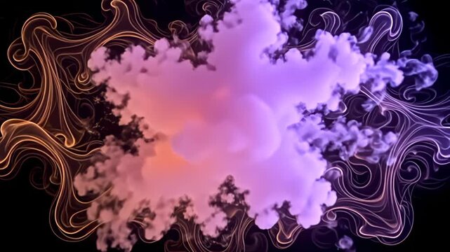 along an disjunct blacken background, ampere hummer march shot twisting with smooth gold wisp acquaint ampere lively burst of smooth lilac and sunstruck yellow, their placate saltation form