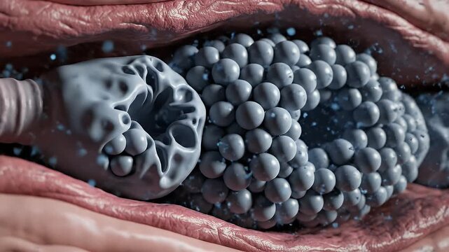 Medical Animation Illustrating Blood Clot Dissolving With Thrombolytic Therapy During Vascular Procedure