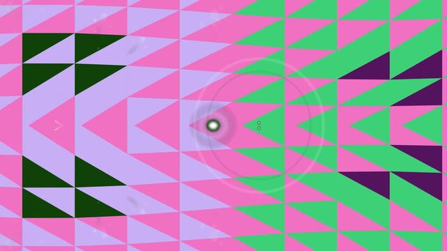 Abstract geometric pattern animation with triangle shapes and bright colors