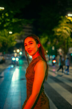 Portrait With Artistic Street Lighting