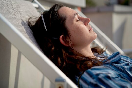 Relaxing Afternoon on the Rooftop Under the Warm Sun