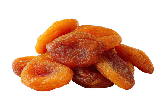 Pile of dried orange apricots on a black background fruit food, Png, Isolated on Transparent Background, Cut Out