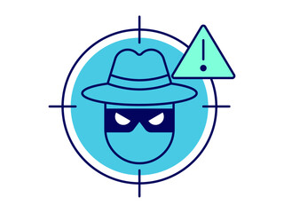 Fraud detection icon. Finance icon design. Simple filled and outline style. Vector icon.