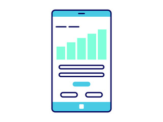 Fintech apps icon. Finance icon design. Simple filled and outline style. Vector icon.