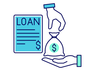 Loan icon. Finance icon design. Simple filled and outline style. Vector icon.