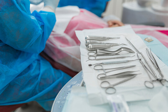 Dental instruments prepared for procedure