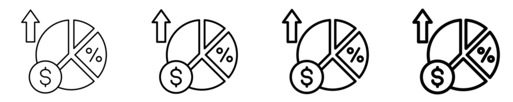 Margin Analysis  Icon Set Different Style Collection
