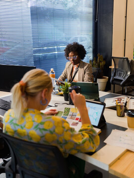 Busy women working at office 