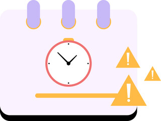 Flat Time Management Icon Element Set