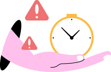 Flat Time Management Icon Element Set