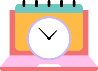Flat Time Management Icon Element Set