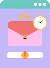 Flat Time Management Icon Element Set