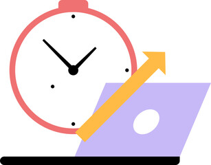 Flat Time Management Icon Element Set