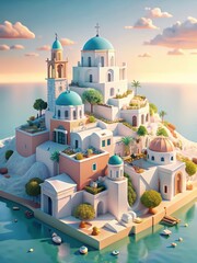 Obraz premium A picturesque Greek island in the Aegean Sea