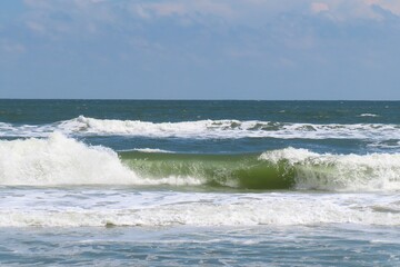 Beautiful ocean view on Atlantic coast of North Florida