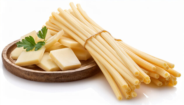 String Cheese Isolated On White Background