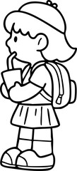 Obraz premium Cute cartoon kids, summer, eating, drinking, playing in the water, having fun, hand-drawn illustration.