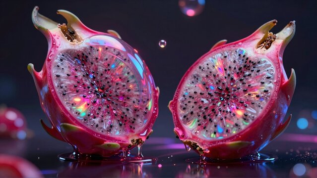 Two pink grapefruits with vibrant color
