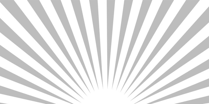 Ray sun light. Sunburst background. Radial circle line. Pattern starburst. Comic beam lines. Sun effect rays. Abstract firework. Concentration stripe. Cartoons lightning style. Vector illustration