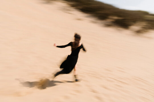 Desert Run In Blurred Motion