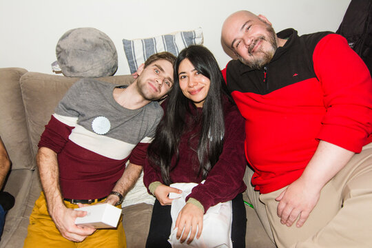 Friends flash portrait