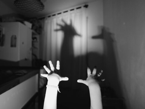 Scary zombie monster hands