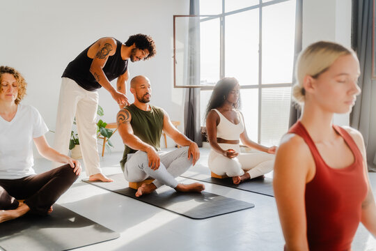 Yoga instructor at work